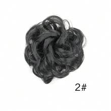 1 pieza Simulación de moño desordenado y ondulado natural, adecuado para usar a diario, sujetadores de coleta, bandas elásticas para el cabello, coleteros, cuerda para el cabello, elásticos para el cabello