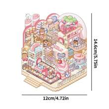 Diy Cute, Stress-Relieving, Stacked Stickers, 3d Stereoscopic Stickers With Miniature Landscape Stickers, Factory Assembly Line Scenes School Supplies,Back To School