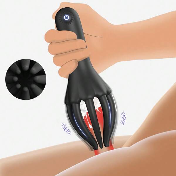 Male Glans Stimulate Massager 10 Modes Penis Delay Trainer Vibrator Rotate Masturbator Automatic Oral Climax Sex Toy For Men