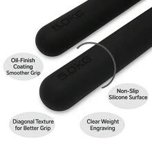 DEFIT 5kg Barra de mancuerna mini texturizada - Recubierta de silicona, agarre antideslizante, barra con peso compacta, adecuada para el fitness en el hogar de mujeres, moldeado de brazos y entrenamiento de fuerza - Multicolor - Ver 5