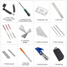 Guitar Maintenance Tools Kit – Guitar Repair & Cleaning Kit With String Winder, Cutter, Fret Files, Screwdriver – Guitar Tool Set For Acoustic, Electric, Bass Guitars For Beginners Musicians - 25PCS - 查看 4