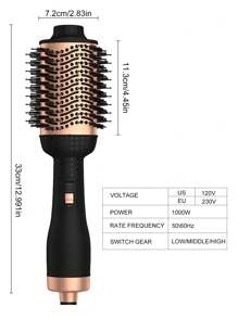 SEAGO Brosse à air chaud 3 en 1 - Brosse à air chaud haut de gamme de haute qualité, sèche-cheveux et lisseur - Volumisant, frisage vers l'intérieur et lissage 3 en 1 Brosse à air chaud - Séchage et coiffage en un, fonction bouclage et lissage, réglage de la vitesse du vent à 3 niveaux, outil de coiffure professionnel à air chaud - Puissant sèche-cheveux et lisseur - Pas de dommages thermiques pendant la coiffure - Séchage rapide, boucles, volume, sèche-cheveux ionique