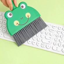 [Juego de escobas 3D Teddy & Frog] Herramienta de limpieza para niños con control de polvo estático, actividad divertida para padres e hijos, juego de limpieza de habitación alegre, diseño de dibujos animados adorable sin residuos de polvo