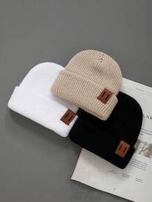 3pcs Knit Newborn Baby Hat Winter Spring Kids Beanie Cap For Girls Boys Infant Accessories Children Hats Elastic - Multicolor - View 1