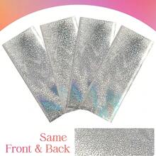 1/3件装银色全息桌布，闪亮迪斯科激光桌布，137*243厘米，彩虹塑料白色桌布，适用于生日派对装饰、婚礼、圣诞节、冬季毕业派对用品 - 彩色 - 查看 8
