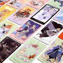 1 pieza Tarot de anime - Baraja completa en inglés, cartas de juego de mesa