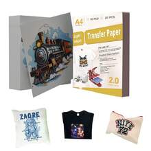 20 Sheets Of A4 Bright Premium Thermal Transfer Paper – Ideal For Vibrant And Durable Textile Designs - White - View 1