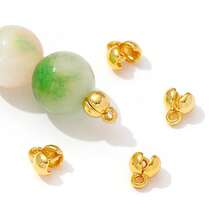 20pcs 4mm 18K Gold Plated Brass Clam Shell Bead Tip Crimp Ends With Loop Crimp Beads For DIY Bracelets Jewelry Making Supplies - 4mm - View 15