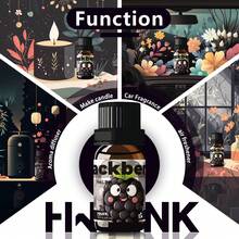 HWLINK 10毫升黑加仑精油，果香型香氛油，适用于芳香疗法、家用香薰机、瑜伽、DIY蜡烛制作、车载空气清新剂 - Blackcurrant - 查看 3