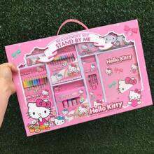 Sanrio Set de papelería Sanrio, caja de regalo de Sanrío Kuromi, útiles escolares MY Melody, suministros de vuelta al colegio, artículos escolares, lápices, borradores de lípics, perro Yugui, Mel Kitty, Hello Kittie, Set lujoso SANRIO, set de regalos para niños. Adecuado para regalar a niños como un regalo ideal de cumpleaños. , regalos de regreso a la escuela