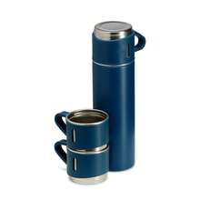 Garrafa Térmica 500ml Com Kit 3 Xícara Café Chá Bebida - Azul - Visão 4