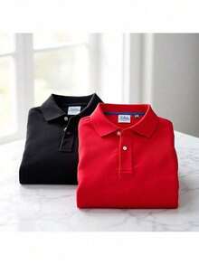 BLACK AND ROYAL Combo KIT 2 Men's Premium Slim Technological Polo Shirt - ĐEN ĐỎ - Xem 2