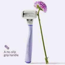 Flamingo Razors For Women, 1 Women'S Razor Handle (Lilac), 4 Razor Five-Blade Refills, And 1 Shower Holder - Lilac - 查看 4