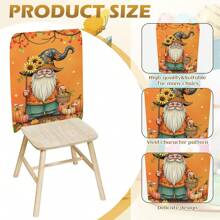 1pc/4pcs Autumn Maple Leaf & Pumpkin Car Seat Cover Protector, Washable Summer Dining Chair Cover Suitable For Home, Restaurant, Living Room, Kitchen Decor