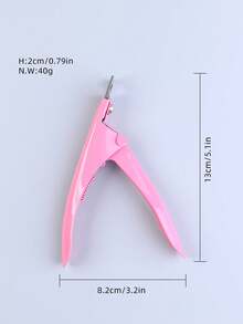 1 Set Nail Clippers Include I-Shaped, U-Shaped, Parallel Nail Clipper, Crystal Nail Extension Gel Manicure Tools,Nail Supplies,Nail Tools,Nail Art Tools,Back To School,Nails,Nail Tools For Press On Nails,Manicure Pedicure Tools - Pink - View 5