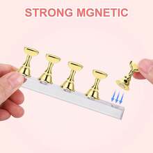 2 Sets Nail Holder Stand Press On Nail Display & Practice - Magnetic Wave Shape Nail Holder With Adjustable Angle & Non-Slip Base (Multiple Colors). Complete Starter Kit Includes Practice Nail Tips Acrylic, Gel Polish & Nail Art Training. Nail Beginners, Enthusiasts, Home Salon, Nail Tech Students & Content Creators. Nail Display, Manicure Practice, Salon Decoration, Nail Photography & Travel. Great Aspiring Nail Artists. Beginner Kit Essential ADCR - 金色 - 查看 7
