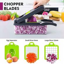 16-Piece Multi-Function Kitchen Set: Vegetable & Fruit Chopper, Manual Food Grater, Onion & Potato Shredder | Space-Saving Design, Dishwasher, Easy Prep For Meals | Kitchen + Travel Accessories, Cocina Decor - Green - View 2