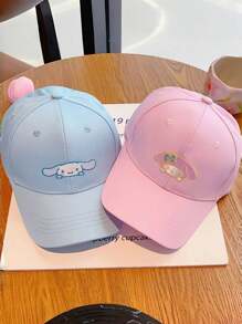 Sanrio 1 Berretto da baseball regolabile Sanrio con ricamo di Hello Kitty Cute, Kuromi, Melody e Cinnamoroll - in poliestere traspirante, cappello protettivo dal sole adatto per tutte le stagioni - ideale come regalo per compleanni e anniversari