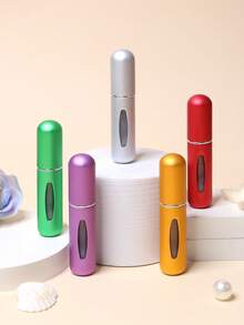 5 件 0.17 盎司迷你香水雾化器，底部填充旅行便携式香水喷雾瓶，香水香味泵盒，香水空喷雾瓶，适合旅行和外出