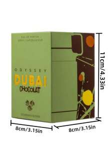 Unisex Perfume Odyssey Dubai Chocolat Eau De Parfum, 3.4oz Long Lasting Vanilla Scent Fragrance