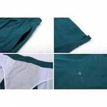 Bañadores para hombres de secado rápido con bolsillos con cremallera y forro de malla - Verde Oscuro - Ver 4