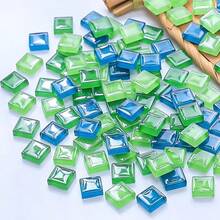 200 块彩虹水晶玻璃马赛克瓷砖，DIY 工艺用品，适用于艺术项目，家居装饰工艺配件 - 查看 8