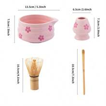 1pc/2pcs/3pcs/4pcs/5pcs Matcha Tea Set, Includes Matcha Bowl, Matcha Whisk, Whisk Holder, Bamboo Spoon And Sifter, Perfect For Matcha Latte Beverage Making Ceremony At Home Or Restaurant, Suitable For Matcha Lovers And Beginners