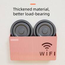 1pc Router Storage Box With 2pcs Adhesive Strips, Multi-Colors Available, High Quality Material, Modern Minimalist Design Won't Block Signal, Colorful Wavy Pattern, Rectangular With Hollow WIFI Logo Detail, For Storing Router, Suitable For Home
