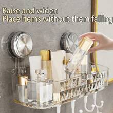 [ Thickened Large Suction Cup Storage Rack ] Wall-Mounted Storage Rack For Bathroom, Toilet And Toilet That Does Not Require Drilling And Draining
