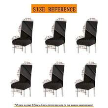 1/4/5/6/7pcs Fashionable Simple European And American Style Printed Chair Covers / Chair Cover Set, Suitable For Indoor Home Restaurant, Hotel Modern Daily Decoration. Tablecloth Suitable For Square Tables, Elastic Chair Covers Can Be Washed