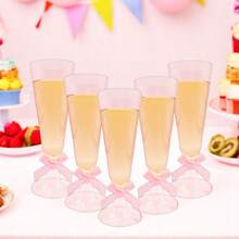 25/10/5 pièces Tasse haute de 155ml, en matière plastique, réutilisable, convient pour les boissons froides, les boissons chaudes, les desserts, les jus, le thé noir, etc. Convient pour les mariages, les anniversaires, la Saint-Valentin, Halloween, Noël et toutes sortes d'événements festifs