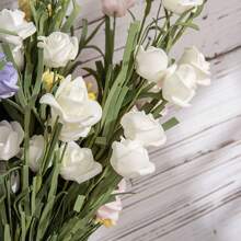 3Pcs Artificial Roses, PE Pink Foam Roses, White Simulation Roses, Perfect For Home Decoration, Vase Decoration, Photography Props Flowers, Room Decoration Aesthetics Gift