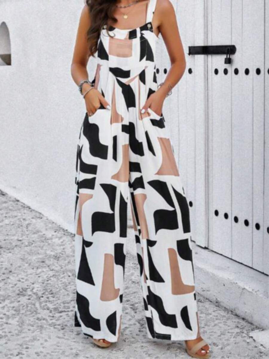All Over Print    Casual  Elegant    Pocket  Zipper    Daily - trắng - Xem 1