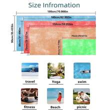 1pc Extra Large Beach Towel, Multi-Size, Striped, Microfiber, Soft, Absorbent, Essential For Bathroom, Vacation, Beach, Swimming Pool, Gym, Multipurpose - Pink - View 4