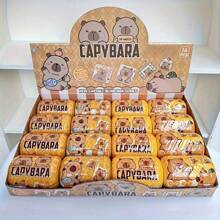 1/3 piezas Llavero con forma de cápsula de Capibara - Diseño de oso de dibujos animados lindo, favor de fiesta amarillo duradero adecuado para decoraciones al aire libre, accesorios para mochilas, regalos para amigos, maestros, empaque de calidad, lindo pequeño regalo