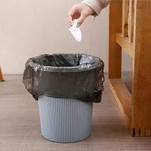 100 个/5 包黑色垃圾袋，耐用塑料袋，汽车垃圾袋，适合室内外汽车使用 - 适合家庭、办公室、厨房、浴室和体育活动，厨房垃圾袋 | 时尚塑料袋 | 可重复使用的垃圾袋，垃圾桶内衬