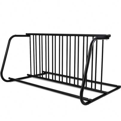 Studyset Estante para bicicletas comercial para piso de garaje, estante para bicicletas empotrado en el piso, soporte de estacionamiento de bicicletas para el piso, soporte de almacenamiento de bicicletas de doble cara con capacidad para 10 bicicletas, para garajes, tiendas y escuelas, fabricado en acero con recubrimiento en polvo