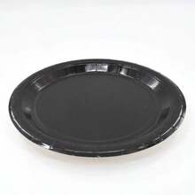 100/60/40/20/10pcs 7inch/9inch Disposable Paper Plates, Thick & Leak-Proof, Easy Clean Up For Party, Camping, Picnic, Birthday, Christmas, Thanksgiving, Halloween, Easter, Graduation, Ramadan - Black - View 7