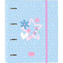 4-Ring Folder 35mm With Blackfit8 Refill School - Organizer Folder With Elastic Closure And Metal Rings, A4 Sheet Format - Compatible With Covers, Replacements, And Dividers, Perfect For School, Institute - Blue - View 2