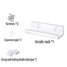 Estantería acrílica de pared para exhibir discos de vinilo/CD, vitrina para discos de vinilo LP - transparente - Ver 5