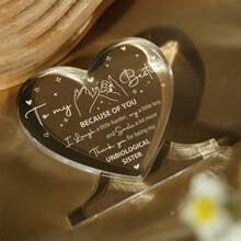 Regalo de cumpleaños Juratar para mujeres, regalo de cumpleaños con forma de corazón de acrílico, regalo de cumpleaños para novia, mejor amiga, novio, mamá, papá, colega, hermana