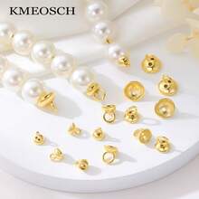 KMEOSCH 带盖闭合的隐藏线珠宝扣 - 适用于 DIY 手链项链的安全珠宝连接器、珠端扣、用于珠宝制作的封闭式跳环、18K 镀金防锈安全扣配件 - Bead End Cap - 查看 2