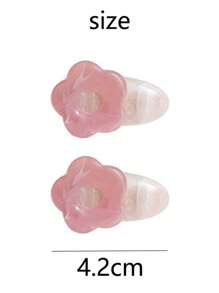 2pcs Women Flower Decor Sweet Style Hair Clip Cute Summer AutumnClaw Clips Hair Claws Hair Barrettes