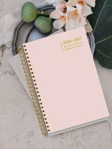 Trees 2026-2027 Planner, Weekly & Monthly Planner Notebook, Spiral Bound, Academic Appointment Book, Agenda Diary, Improve Productivity, 8*6 Inches - Pink - View 3
