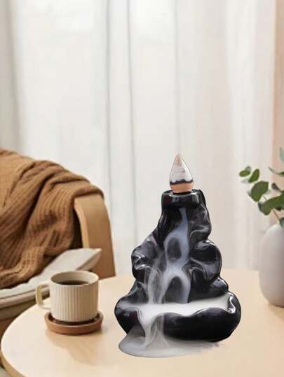 桌面迷你瀑布回流香装饰摆件，树脂香炉回流香氛