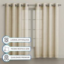 Sophisticated Rustic Linen Curtain 3.00m X 1.60m Textured Touch