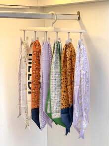 1/3/5/10/15件装多功能旋转衣架，带多个挂钩，适用于领带、围巾、卧室衣柜空间整理、收纳盒、女士上衣、女士裤子、女士冬装、女士连衣裙、女士优雅服饰 – 360°旋转衣柜整理衣架，也可用于挂腰带