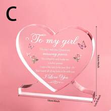 Regalo de cumpleaños Juratar para mujeres, regalo de cumpleaños con forma de corazón de acrílico, regalo de cumpleaños para novia, mejor amiga, novio, mamá, papá, colega, hermana