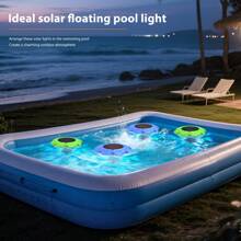 Luces flotantes solares para piscina, luces flotantes RGB que cambian de color para piscina, luces solares LED flotantes a prueba de agua IP68 que pueden colgarse, adecuadas para piscinas de verano, jacuzzis, bodas, caminos y decoraciones de fiestas.
