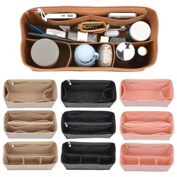 Felt Insert Liner Purse Organizer Pouch Handbag Tote Bag Inner Bag Liz Visetos
